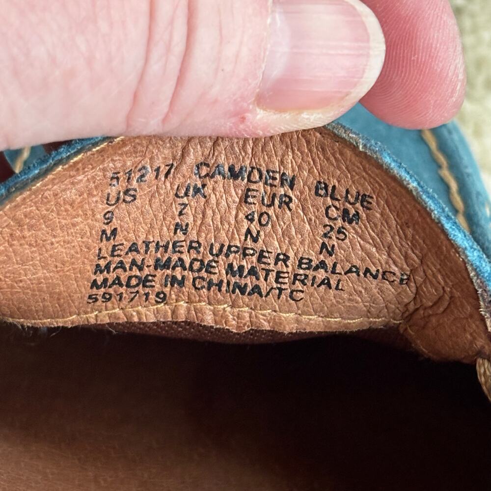 Vintage Hush Puppies ladies US 9M Teal Green Suede Loafers Flats Comfort Shoes - Picture 7 of 11